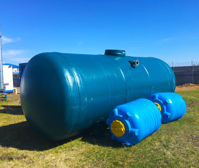 Буферный резервуар для воды ARMOPLAST НЕ-30-2400 объемом 30 м3 для ООО «Башнефть-Транс».