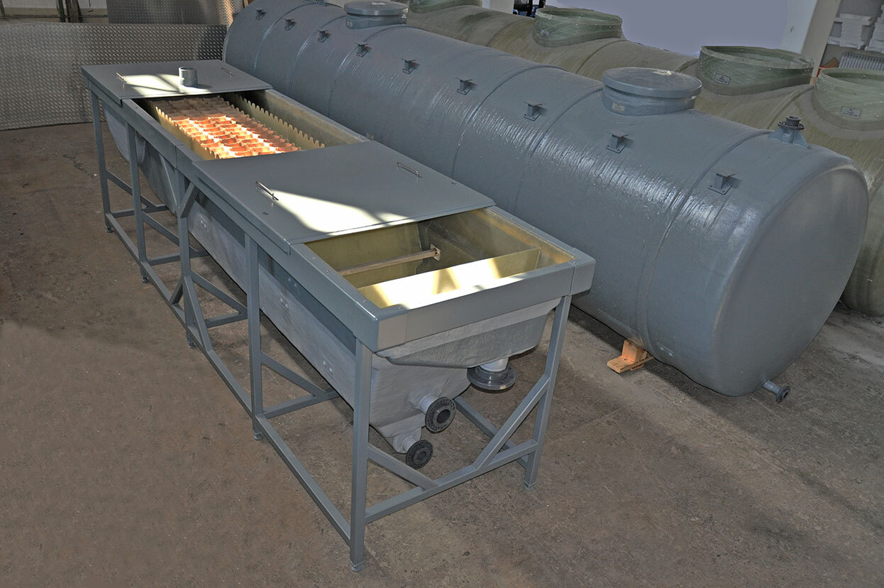 Тонкослойный отстойник из стеклокомпозита